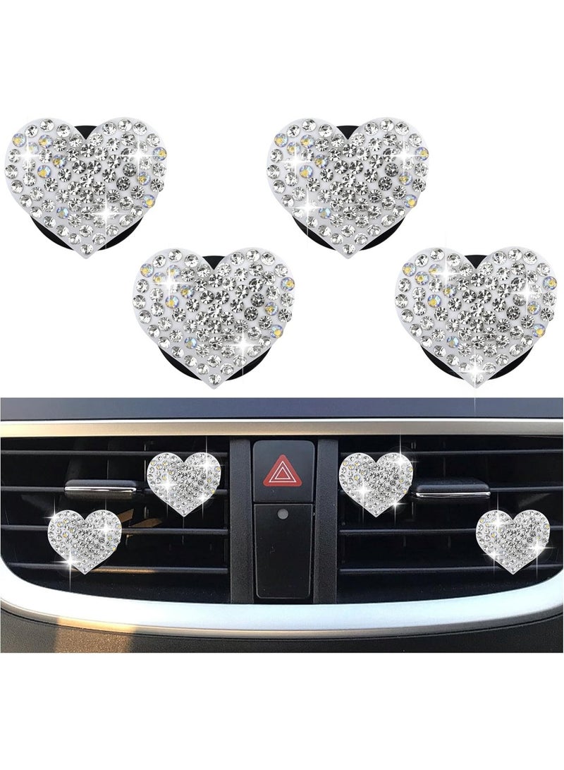 قلب على شكل سيارة التنفس مقاطع مع الراينستون,بلينج الهواء التنفس مقاطع ديكورات السيارات,ممتازة مقاطع السيارة لامعة للتهويات ملحقات السيارات الداخلية للسيارات,الشاحنات,سيارات الرباعية الدقيقة - Image 1